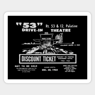 Vintage drive-in ticket Magnet